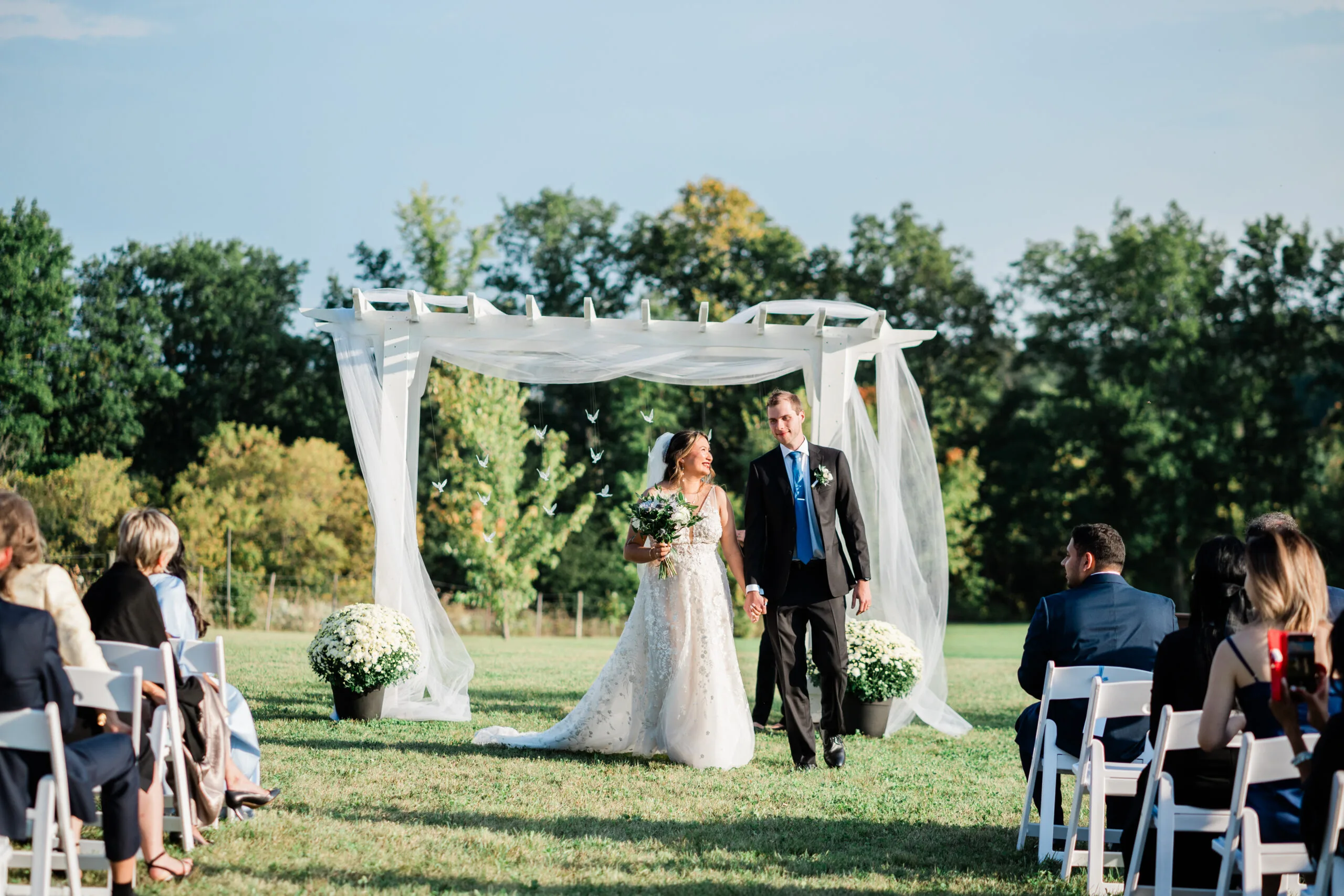 Marina and Colin's Ceremony Exit