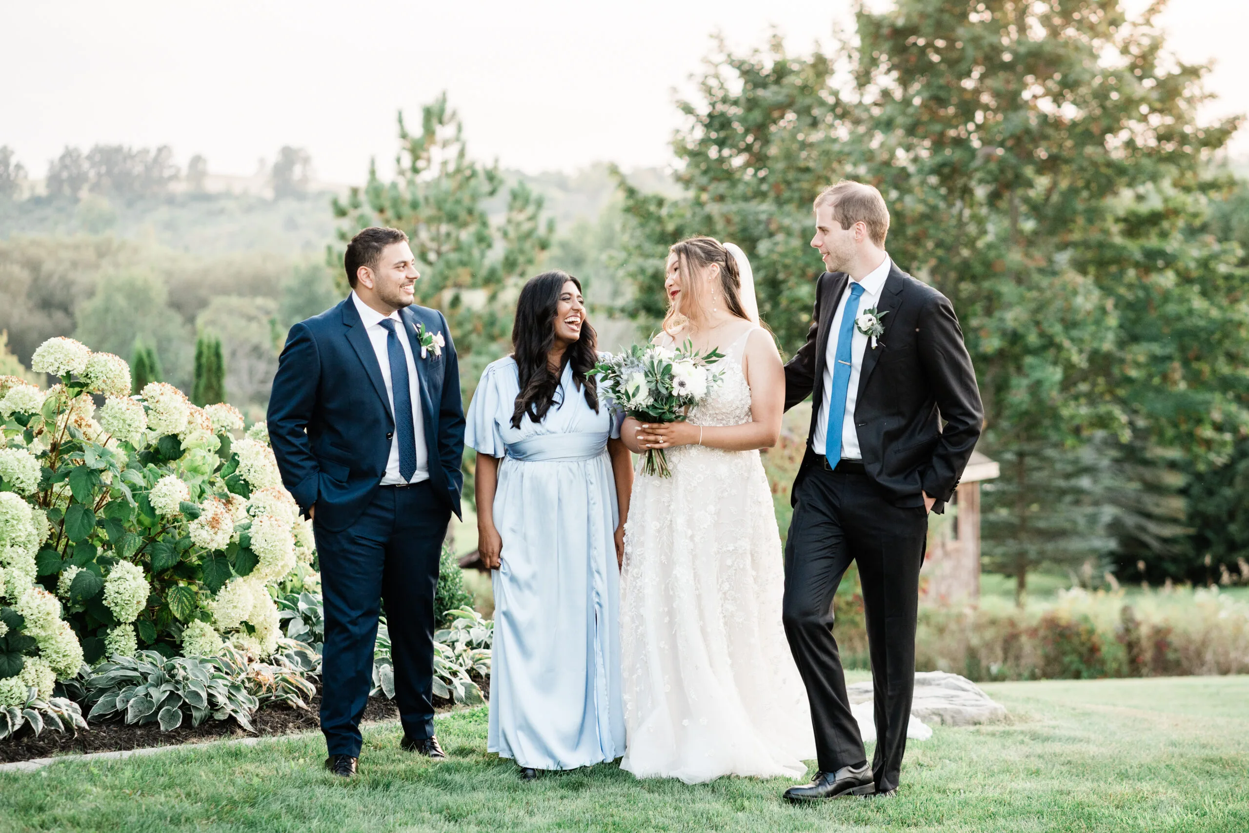 Marina and Colin with best man and woman