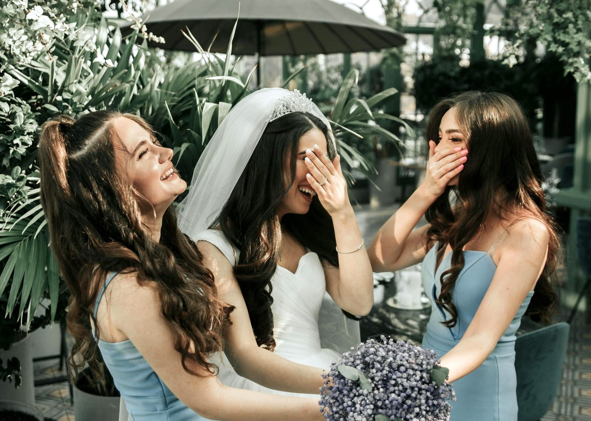 bride and bridesmaids