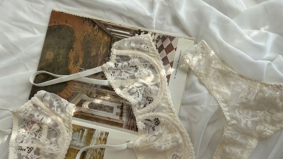 lace underwear laid out